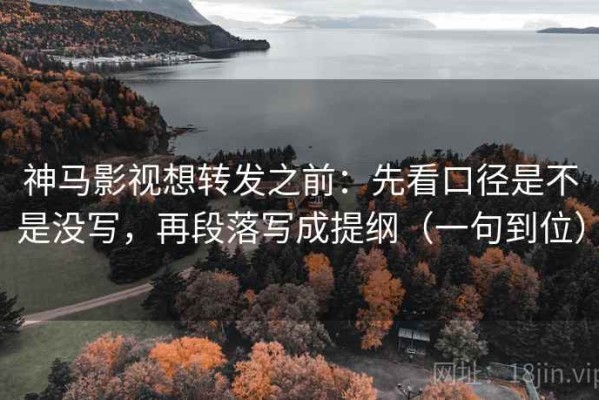 神马影视想转发之前：先看口径是不是没写，再段落写成提纲（一句到位）
