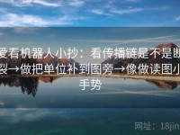 爱看机器人小抄：看传播链是不是断裂→做把单位补到图旁→像做读图小手势