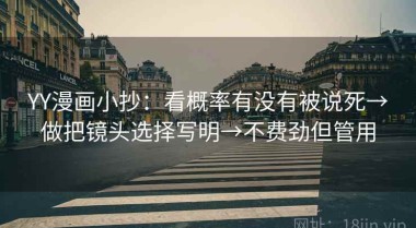 YY漫画小抄：看概率有没有被说死→做把镜头选择写明→不费劲但管用