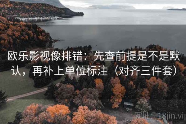 欧乐影视像排错：先查前提是不是默认，再补上单位标注（对齐三件套）