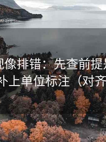 欧乐影视像排错：先查前提是不是默认，再补上单位标注（对齐三件套）