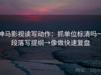 神马影视读写动作：抓单位标清吗→段落写提纲→像做快速复盘