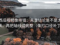 西瓜视频像排错：先查结论是不是太满，再把轴线读完整（像打口径补丁）
