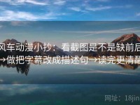 风车动漫小抄：看截图是不是缺前后→做把字幕改成描述句→读完更清醒