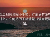 西瓜视频读图小手势：盯主语有没有对上，立刻把例子标清楚（读完更清楚）